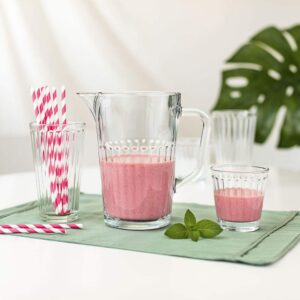 AmazonCommercial Fluted Style Glass Pitcher, 1227 ml