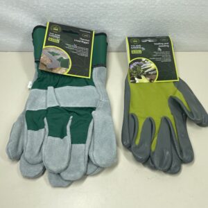 Spear & Jackson Kew Gardens - Gardening Gloves 2 Pack - Seeding & Weeding and Rigger Style Pack of Gloves (2 Pairs - Large)