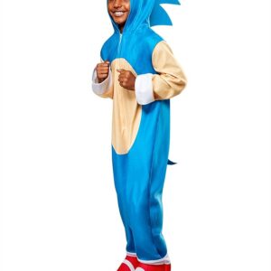 Rubies 641276M Sonic The Hedgehog Jumpsuit Kids Costume, Boys, Girls, Multicolour, 6-8 Years Halloween Halloween