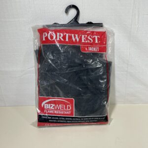Portwest BIZ2 Mens Heat and Flame Resistant Welding Jacket Bizweld FR Protective Work Coat Durable Workwear Black, Medium