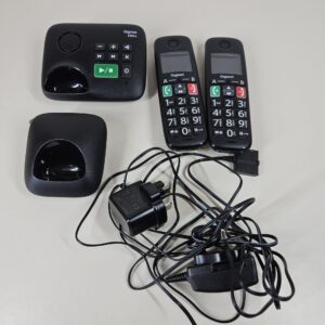 Gigaset E290 Duo Analogue Telephone Terminal Caller ID Black E290 Duo, Black, 5.08 cm (2'), Nickel-Metal Hydride (NiMH), AAA, 10 h, 200 h