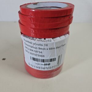 Polypropylene Tape 9mmx66m Red (Pack of 16) 70521252