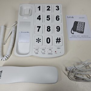 TEL UK Big Button Telephone New Yorker - White - 18041W