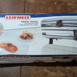 Leifheit Parat Royal ProLine Kitchen Roll Holder, Roll Holder Wall Mounted for Sturdiness, Easy-Install Roll Dispenser and Cutter, Stainless Steel