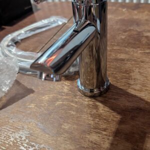 Hapilife Basin Taps Mixers Bathroom Sink Tap Chrome with UK Standard Hoses Single Lever Hot and Cold Mixer Modern