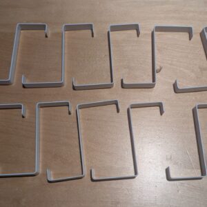 4smile Over Door Hook Set of 10 – White Coat Hooks for Leaf Depth 3.6 cm (1.4") + 4.6 cm (1.8"), Sturdy Hangers for Clothes, Wreath Hanger