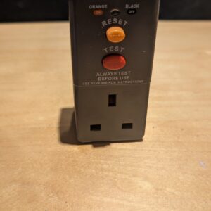 Masterplug Single Socket RCD Safety Adaptor, Black