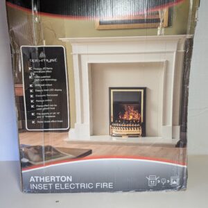 Dimplex Atherton Inset Electric Fire, Steel, 2000W