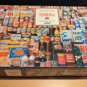 1980s Shopping Basket | 1000 Piece Jigsaw Puzzle | Vintage Jigsaw Puzzle | Sustainable Puzzle for Adults | Premium 100% Recycled Board | Great Gift for Adults | Gibsons Games