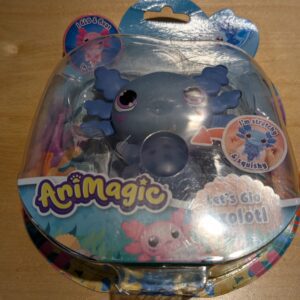 Animagic: Lets Glo Axolotl - Blue | Your Glowing, Floating, Squishy Best Friend | Drop In Water To Watch Them Glow! | Interactive Electronic Pet | For Kids Ages 4+