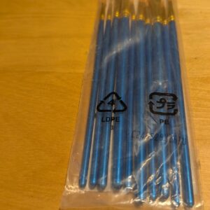 Amazon Basics Art Paint Brush Set, Different Sizes for Artists, Adults & Kids, 10 Count, Blue