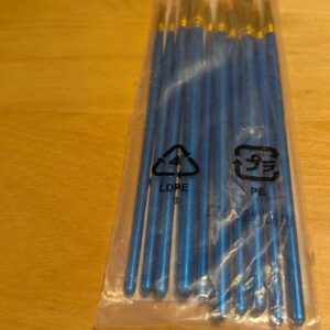 Amazon Basics Art Paint Brush Set, Different Sizes for Artists, Adults & Kids, 10 Count, Blue