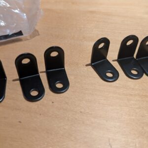 SHANQ 60PCS Corner Brace, 26mm x 26mm Corner Bracket, Metal Right Angle Bracket Fastener, Stainless Steel L-Shape Bracket for Wood Desk Shelf Cabinet