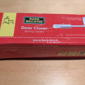 Burg Wachter DCSC217B DCB Satin Chrome Surface Mounted, Spring Loaded Door Closer