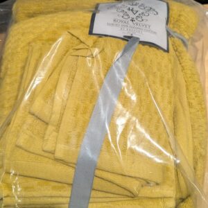 Rapport Luxury Royal Velvet Bathroom 6 Piece Bath Set, 100%-cotton, Ochre