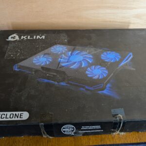 KLIM Cyclone Laptop Cooling Pad - 5 Fans Cooler - No More Overheating - Increases PC Performance and Life Expectancy - Ventilated Support for Laptop PS5 and PS4 - Blue