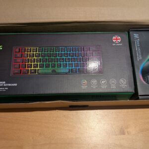 K61 ZIYOULANG Blue Wired Gaming Keyboard and Mouse 62Keys Mini Compact Mechanical