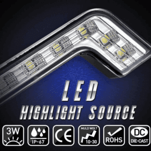 KATUR 2Pcs 8 LED Style Car DRL Daytime Running White Front Fog Lamp Light For M ercedes-B enz 12V