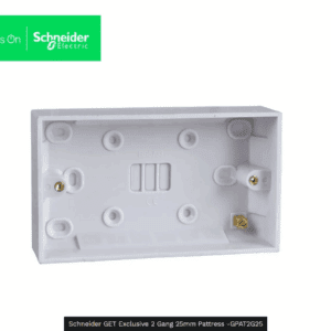 Pack of 5, Schneider GET Exclusive 2 Gang 25mm Pattress - GPAT2G25