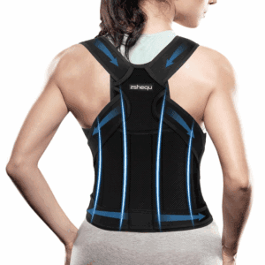 Back Support Brace Posture Corrector: Adjustable Shoulder Neck Lumbar Belt Strap - Upper Lower Back Straightener Supports for Women and Men - Breathable Back Braces for Spine Scoliosis Hunch - S