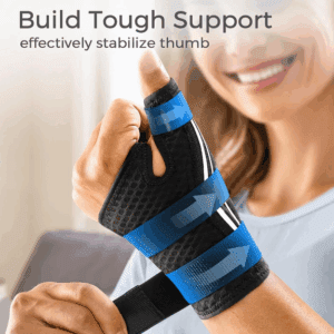 (S/M) FREETOO Thumb Spica Splint, Ergonomical Thumb Wrist Support for Arthritis, Right Hand or Left Hand Thumb Brace for Trigger Thumb,Tendonitis,Sprain.Fit both Women and Men (White/Black)