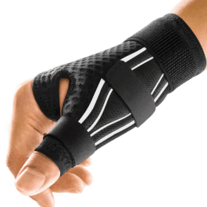 FREETOO Ergonomical Thumb Support for Arthritis, Breathable Thumb Spica Splint, Right Hand or Left Hand Thumb Brace for Trigger Thumb,Tendonitis,Sprain.Fit both Women and Men(XS White/Black)