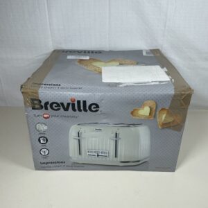 Breville VTT702 Impressions 4-Slice Toaster with High-Lift and Wide Slots, Cream