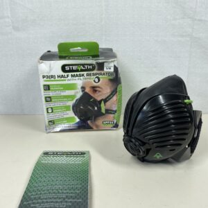 Stealth Mask P3 S/M Dust Mask Respirator with HEPAC Replaceable Filters for Ultimate Safety, Respirator Mask with 99.99% Particle Filtration, Construction & Dust Masks for Building Work, Welding Mask.