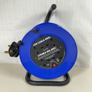 PRO ELEC PEL01275 4 Socket Mini Cable Reel Extension Lead, 15m