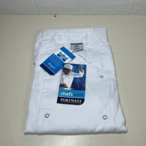 Portwest Kitchen Jacket Cumbria - Chef's Jacket, Color: White, Size: XXL, C733WHRXXL
