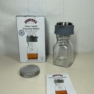 Kilner Salad Dressing Maker Set 0.5L Bottle Create Serve Store Homemade Dressings Vinaigrettes & Sauces | Dishwasher Safe | Includes Recipe Booklet & One-Piece Lid for Fridge Storage