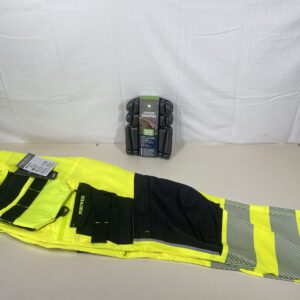 Portwest DX4 Hi-Vis Holster Trousers - Color: Yellow/Black, Size: 38, DX442YBR38