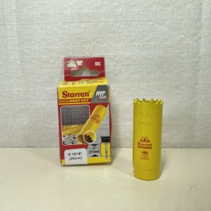 Starrett Deep Cut Hole Saw - DCH1056 Heavy Duty Bi-Metal With Extra Cobalt HSS Teeth - For Metals Wood Cast Iron Fibreglass Plastic Materials - 24mm