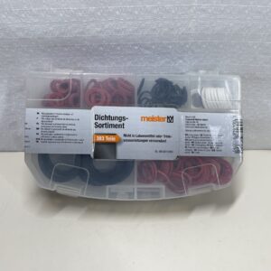 Meister sealing ring range ~383 pieces - Rubber seals, fiber rings & O-rings in a set - For use in the sanitary sector - Drinking water unsuitable / Sealing elements / Sealing rings / 8910090