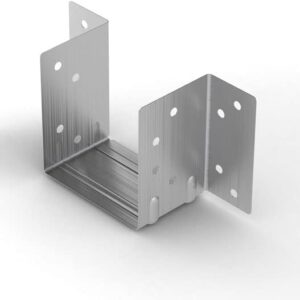BPC Fixings Galvanised Mini Timber to Timber Joist Hanger 10-Piece Set, 50 mm Width, Silver