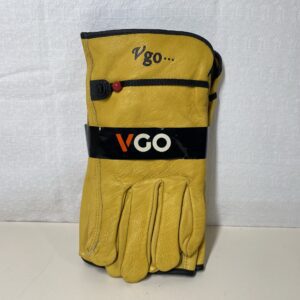 Vgo 3Pairs Cowhide Leather Work Gloves, Thornproof Gardening Gloves, Driver Gloves, Reinforcement on the Palm (Gold, Size XXL, CA9590)
