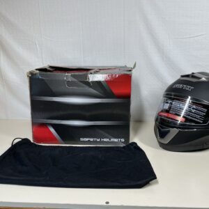 SGTTX-160 Motorcycle Helmets Modular Helmets Full Face Helmets Flip-up Helmets Offroad Helmets Motocross Helmets With ECE Double Visor Sun Visor For Women Men Adults - Matt Black, M