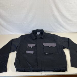 Portwest TX15 Men's Texo Contrast Coveralls Durable Cotton Protective Work Overalls Workwear Knee Pad Pockets Two-Way Zip Elastic Waist Boiler Suit for Mechanics Warehouse Garages DIY, Black, M