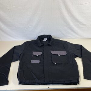 Portwest TX15 Men's Texo Contrast Coveralls Durable Cotton Protective Work Overalls Workwear Knee Pad Pockets Two-Way Zip Elastic Waist Boiler Suit for Mechanics Warehouse Garages DIY, Black, M