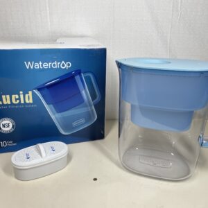 Waterdrop Lucid Water Filter Jug with 1×90 Days Filter, 3.5L, Reduces Fluoride, Chlorine and More, NSF Certified, BPA Free, Blue (Replacement Filter: WD-PF-01A Plus)