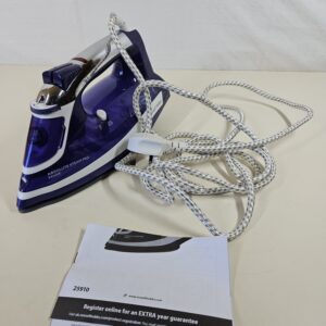 Russell Hobbs 25910 Absolute Steam Iron With 160 Gram Steam Shot, Anti-Calc And Self Clean Functions, 2600 W, Purple/White