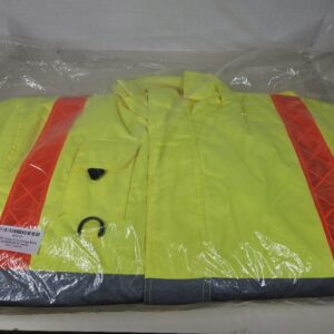 (S) SIS Yellow Hi Vis Orange Brace WATERPROOF Jacket