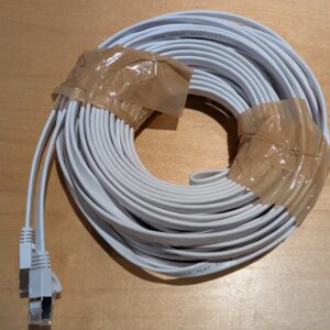 Ethernet Cable 15m Cat 7, Flat Internet Cable 15m High Speed, Shielded RJ45 Network Cable 10Gbps 600MHz STP