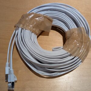 Ethernet Cable 15m Cat 7, Flat Internet Cable 15m High Speed, Shielded RJ45 Network Cable 10Gbps 600MHz STP