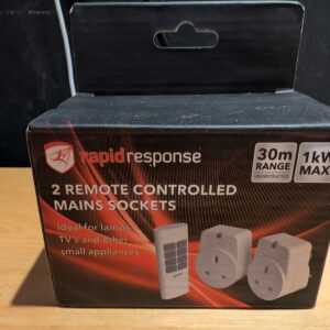 Rapid Response 2 Pack Remote Controlled Sockets with 12 Channels/All On/All Off Buttons/Automatic Learning Code / 30m Unobstructed Range Remote Controls - A1211WH - White