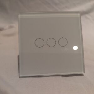 CNBINGO Smart Touch Light Switch, Work with Alexa, Google Home, Smart Life APP, Multi-Control, Double WiFi Switch with LED Backlight, White Glass Wall Plate, Neutral Wire Required, 2 Gang,600 W/Gang