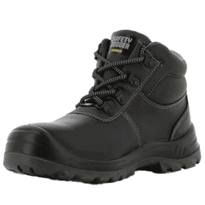 SAFETY JOGGER Safety Boot - BESTBOY - UK 8 EU 42, Steel Toe Cap S3/S1P Work Shoe for Men or Women, Anti Slip Puncture Resistant Steel Sole, Shock Absorbing, Water and Oil Repellant Safety Shoe, , Black Leather