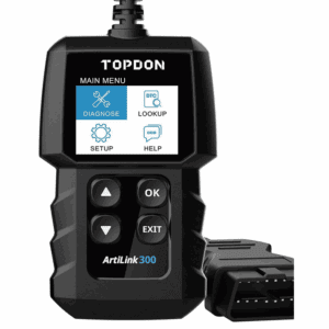 Topdon ArtiLink AL300 OBD2 Code Reader Full OBD2 Functions Read/Clear Codes to Turn off the Check Engine Light Check I/M Readiness Status for Smog Test Read VIN/Data Stream