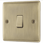 British General Nexus Metal 20A 16AX 1-Gang 2-Way Light Switch Antique Brass (457PM)