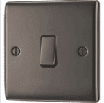 British General Nexus Metal 10AX 1-Gang 2-Way Light Switch Black Nickel (81250)